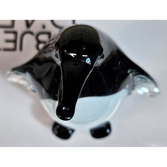 NIB Objets D'Art Solid Hand Blown Colored Glass Penguin Figurine 5" - Picture 5 of 10